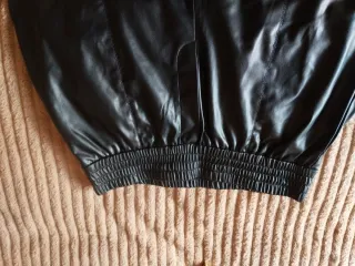 Pantalón ancho poliéster negro