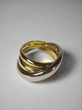 Anillo Oro Blanco y Amarillo 18kt