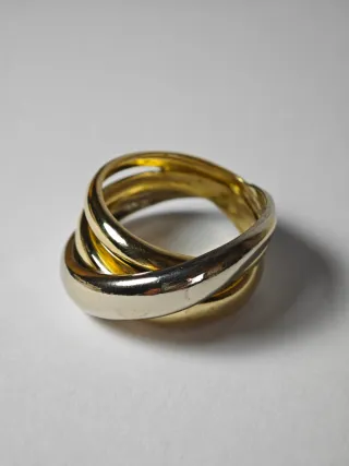 Anillo Oro Blanco y Amarillo 18kt