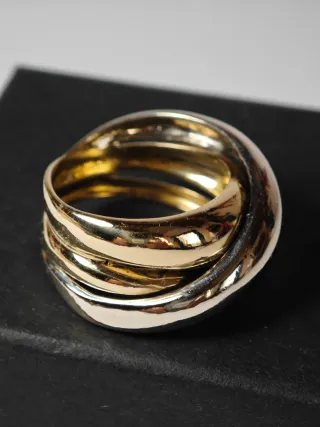Anillo Oro Blanco y Amarillo 18kt