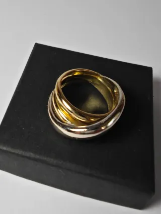 Anillo Oro Blanco y Amarillo 18kt