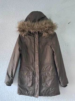 Chaqueta parka militar mujer con capucha