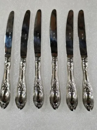 Set 6 Coltelli Argento Vintage