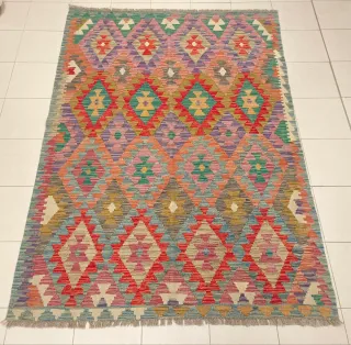 Tappeto Kilim afgano 204x151 cm lana
