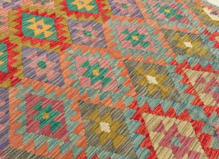 Tappeto Kilim afgano 204x151 cm lana