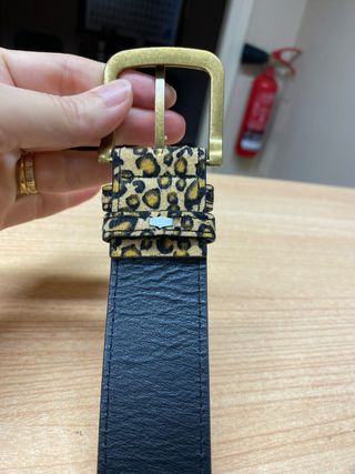 Cintura Leopardo Fibbia Dorata 105 cm