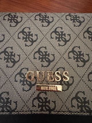 Bolso Guess Mujer Beige y Negro