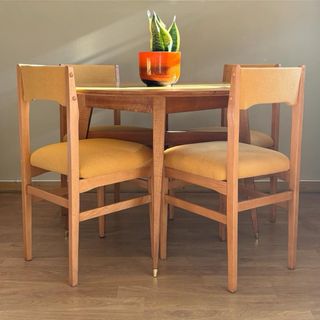 Juego de 4 Sillas Vintage Madera