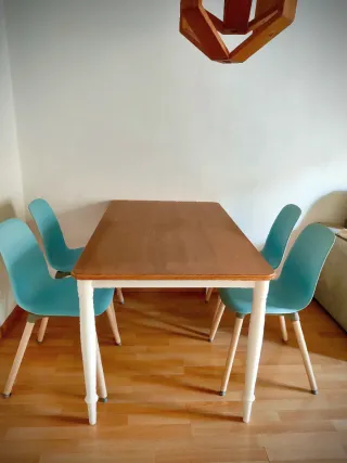 Juego de 4 Sillas IKEA LAIFARNE Turquesa