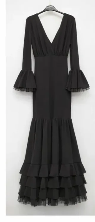 Vestido Flamenca Verde Azulado. Bogambilla