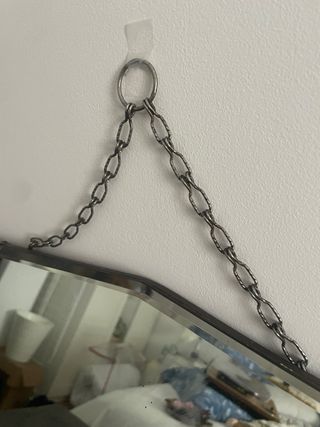 Espejo antiguo inglés cristal y metal