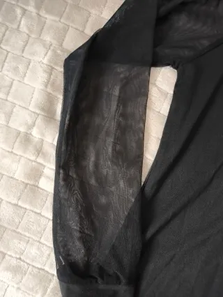 Camiseta INCERUN negra mangas transparentes