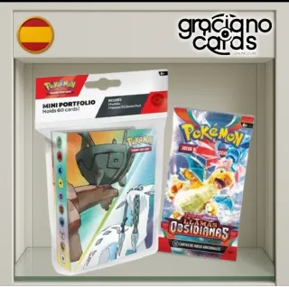 Mini Album Pokémon + Sobre Llamas Obsidianas