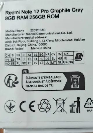 Xiaomi Redmi Note 12 Pro 8-256GB Grigio