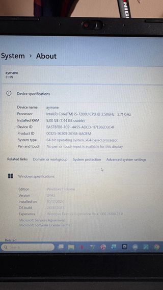 Lenovo Core i5 (7ª Gen) | 8GB RAM | 256GB SSD | Wi