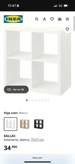 Estantería Kallax Ikea Blanca