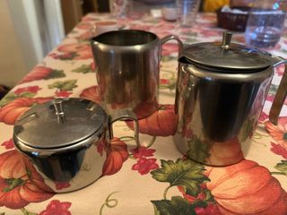 Juego 3 piezas café acero inoxidable