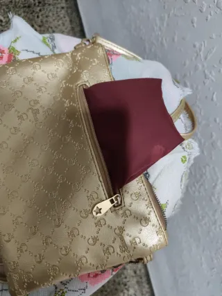 Bolso de hombro mujer dorado