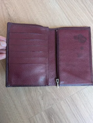 Monedero Longchamp Piel Burdeos