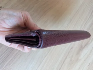 Monedero Longchamp Piel Burdeos