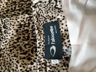 Gonna fantasia animalier cotone ciniglia