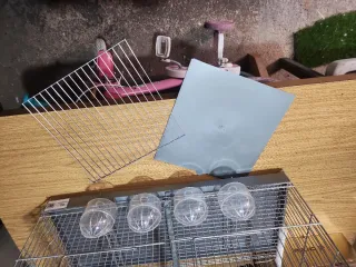 Jaula doble para pájaros