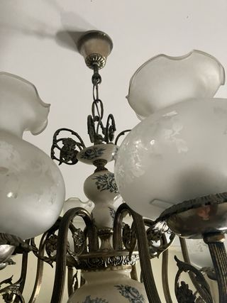 Lámpara techo 8 brazos