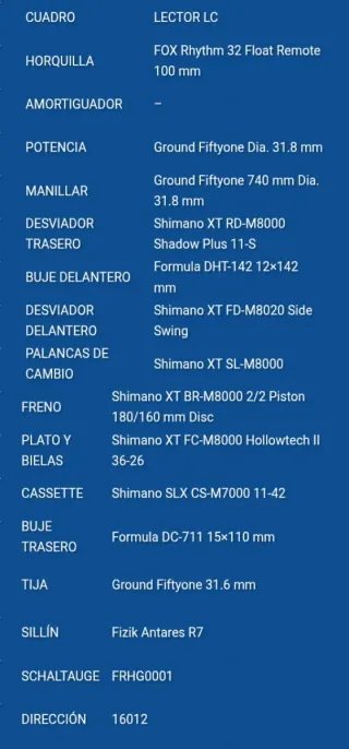 Bicicleta Ghost Lector 4.9 LC Naranja. 29" talla M