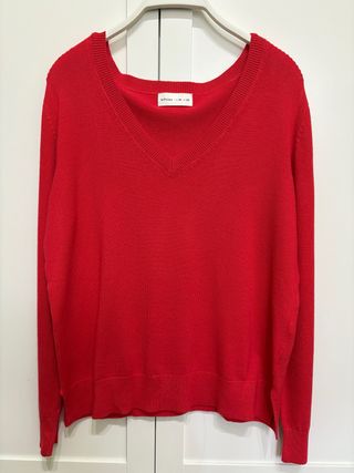 Jersey Lefties cuello pico rojo talla M