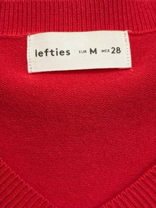Jersey Lefties cuello pico rojo talla M