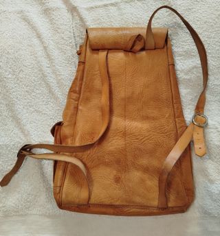 Mochila de piel vintage estilo étnico