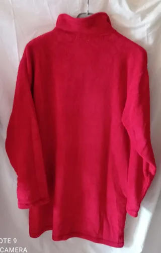 Bata mujer roja con cremallera
