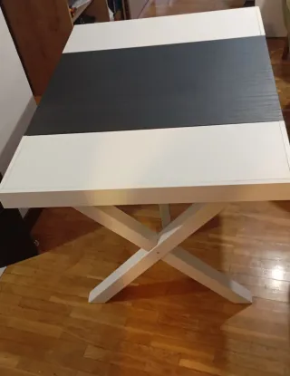 Mesa consola Skraut 180cm Blanco/Negro