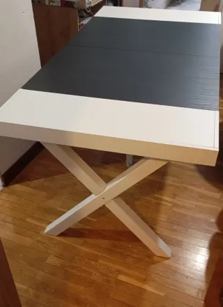 Mesa consola Skraut 180cm Blanco/Negro