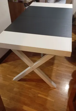 Mesa consola Skraut 180cm Blanco/Negro