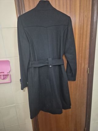 Abrigo Salsa Negro Tres Cuartos