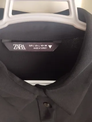 Camisa ZARA negra manga larga