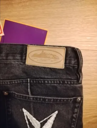 Jeans DENIM GEMS neri con cuciture a contrasto