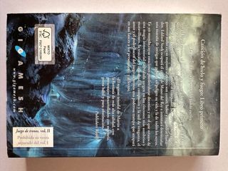 2 libros de “Juego de tronos”, parte I y parte II