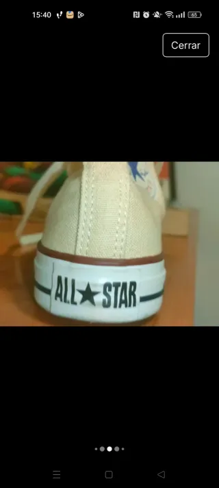 Zapatillas Converse Beige y Blancas