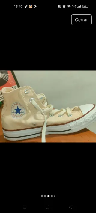 Zapatillas Converse Beige y Blancas