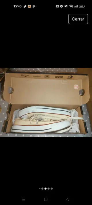 Zapatillas Converse Beige y Blancas