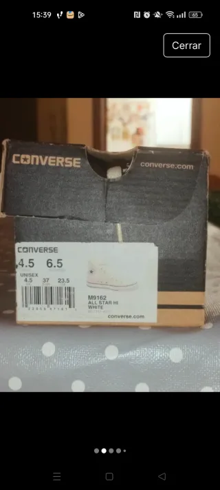 Zapatillas Converse Beige y Blancas