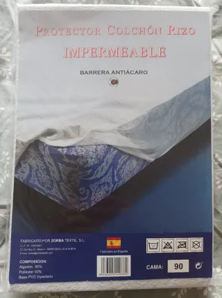 Protector Colchón Impermeable Antiácaro 90 cm