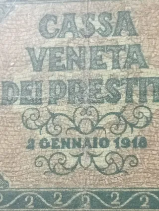 Buono di Cassa 2 Lire Cassa Veneta