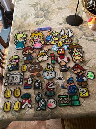 Lote Figuras Mario Hama Beads Pixel Art