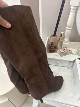 Stivali donna marrone gamba larga tg 39 nuovo