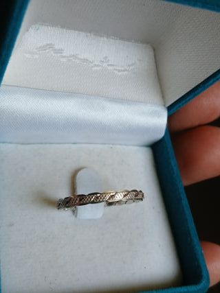 Anello-fedina Argento 925 intrecciato