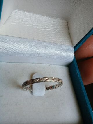 Anello-fedina Argento 925 intrecciato