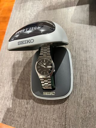 Reloj Seiko Automático Negro/Plateado